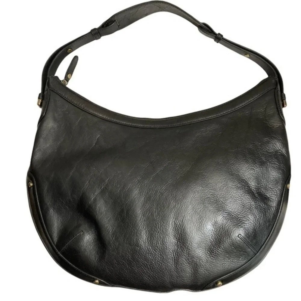 Cole Haan black leather hobo bag